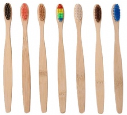 Eco-Friendly Soft Toothbrush with Bamboo Handle